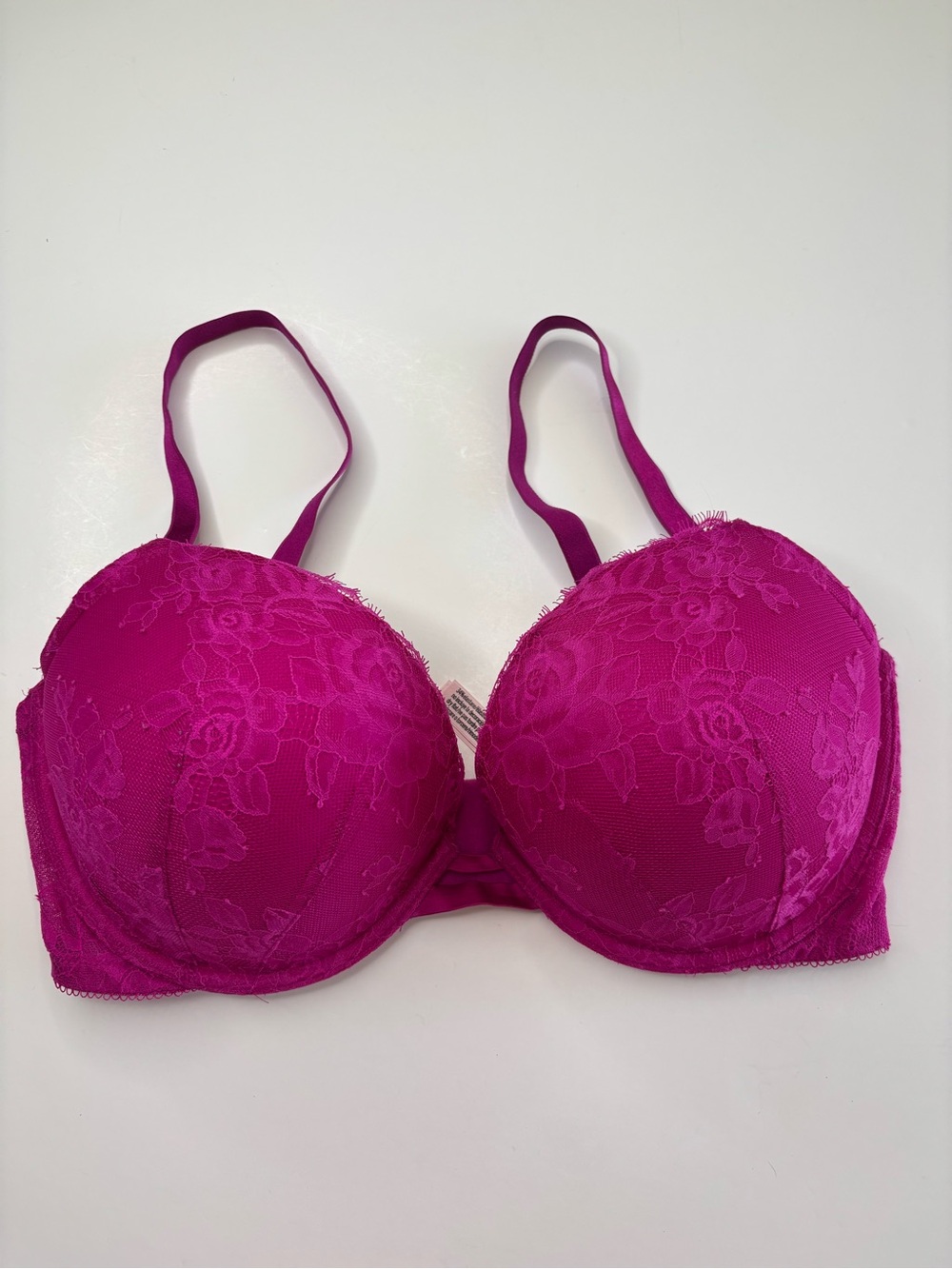Victoria’s Secret Very Sexy Bra Pink Lace Push Up Underwire 34DDD